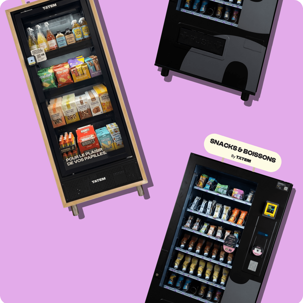Plusieurs distributeurs automatiques installés en entreprise
