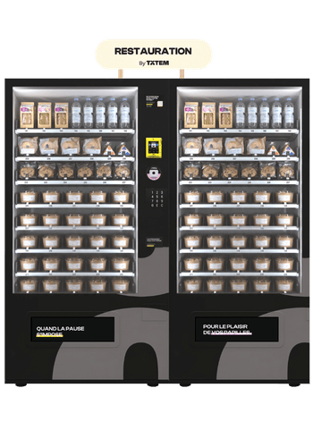 Frigo connecté à double choix, parfait pour les entreprises à fort passage et les écoles.